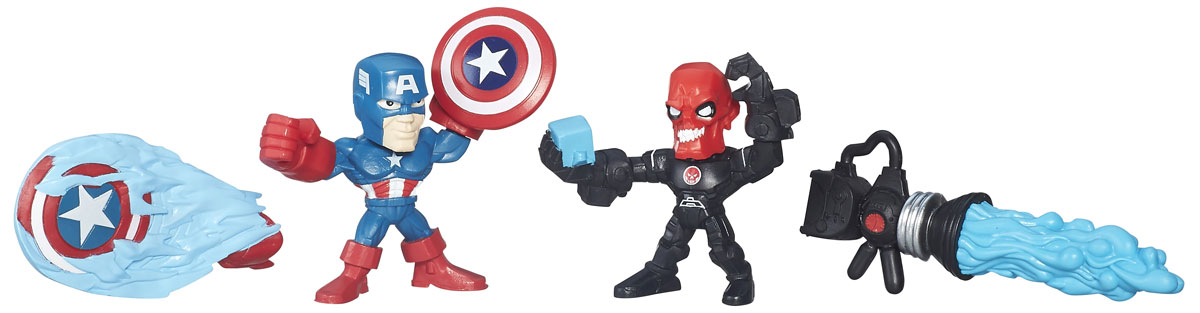 Hero Mashers Набор фигурок Captain America vs Iron SkullB6432_B6689_Capitan America vs Iron Skull Hero Mashers Набор фигурок Captain America vs Iron SkullB6432_B6689_Capitan America vs Iron SkullНабор сборных фигурок Hero Mashers Captain America vs Iron Skull станет отличным подарком всем поклонникам комиксов. В комплекте 2 фигурки, щит с рукой, оружие Красного черепа, дополнительный щит Капитана Америки. Даже самые сильные супергерои иногда нуждаются в дополнительной руке или ноге. Сделать это теперь возможно с новой линией фигурок Super HeroMashers Micro. Несмотря на микроразмер, фигурки супергероев выглядят мощными, особенно с использованием сменных рук, ног и аксессуаров. Каждая фигурка включает в себя 3 точки для сменных элементов, что позволяет детям поменять супергерою голову и руки на те, которые они захотят! Универсальные разъемы позволяют использовать детали с любой другой фигурки героя Mashers, предоставляя свободу для создания нового супергероя! Дополнительно можно прикрепить боевое снаряжение и принадлежности для еще большей мощи!