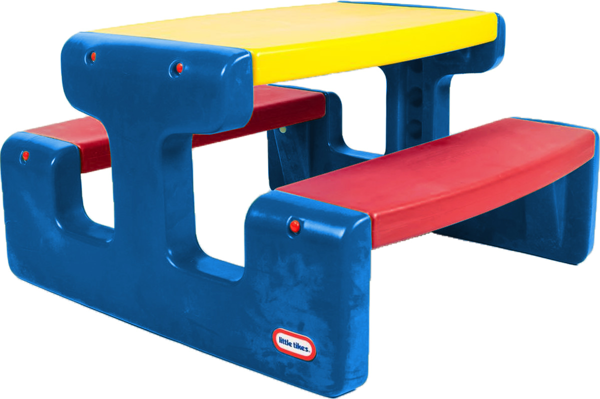 Little Tikes Игровой комплекс Grande Table Picnic4668L Little Tikes Игровой комплекс Grande Table Picnic4668LИгровой комплекс Little Tikes Grande Table Picnic предназначен для веселой детской компании. Его можно использовать как дома, так и на свежем воздухе - например, устроить настоящий пикник! Стол выполнен из прочного пластика ярких цветов. Он легко собирается и разбирается, и в сложенном виде не занимает много места. Стол устойчиво стоит на поверхности, а отсутствие острых углов обеспечивает ребенку дополнительную безопасность. Стол оснащен двумя удобными скамейками и выдерживает до 6 детей. За столом дети могут рисовать, лепить, собирать пазлы и заниматься другими видами творчества.