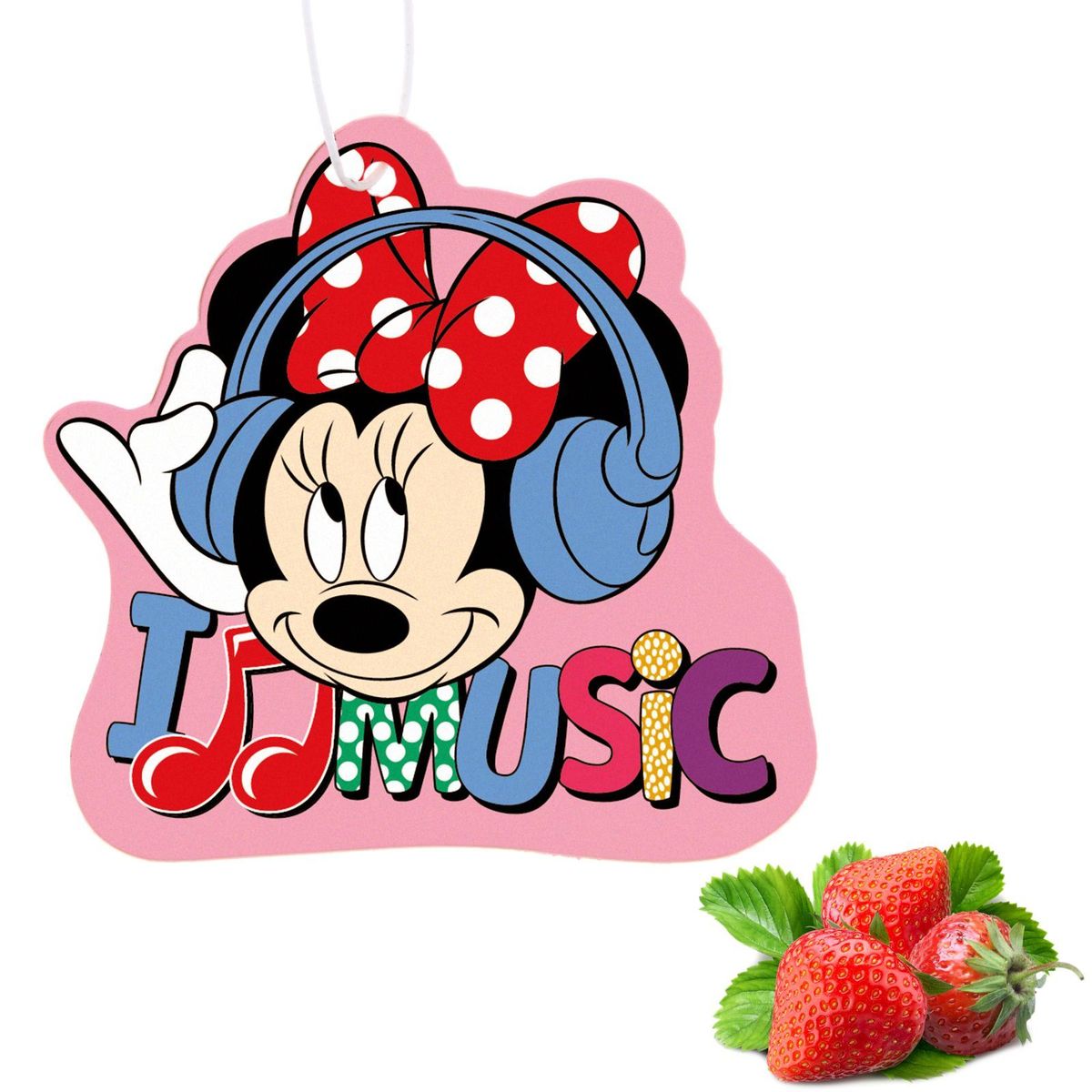 Ароматизатор подвесной в авто Disney Минни Маус. I love music, 7,5 х 7 см1198311 Ароматизатор подвесной в авто Disney Минни Маус. I love music, 7,5 х 7 см1198311Яркость в серые городские будни и скучную езду по пробкам добавит ароматизатор в авто. В нем сочетаются эксклюзивный дизайн и приятный аромат. Повесьте его на зеркало, и любимые герои уничтожат неприятные запахи. Если у вас нет автомобиля — не беда! Повесьте ароматизатор дома или на работе и наслаждайтесь чудесным благоуханием.