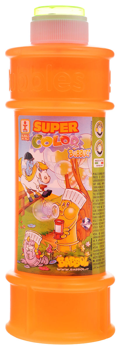 Babbol Мыльные пузыри Super Color Bubbles цвет оранжевый 500 мл1504-0009_оранжевый Babbol Мыльные пузыри Super Color Bubbles цвет оранжевый 500 мл1504-0009_оранжевыйМыльные пузыри Babbol Super Color Bubbles станут отличным развлечением на любой праздник! Парящие в воздухе, большие и маленькие, блестящие мыльные пузыри всегда привлекают к себе внимание не только детишек, но и взрослых. Смеющиеся ребята с удовольствием забавляются и поднимают настроение всем окружающим, создавая неповторимую веселую атмосферу солнечного радостного дня. В крышку встроена игрушка-лабиринт с шариком.