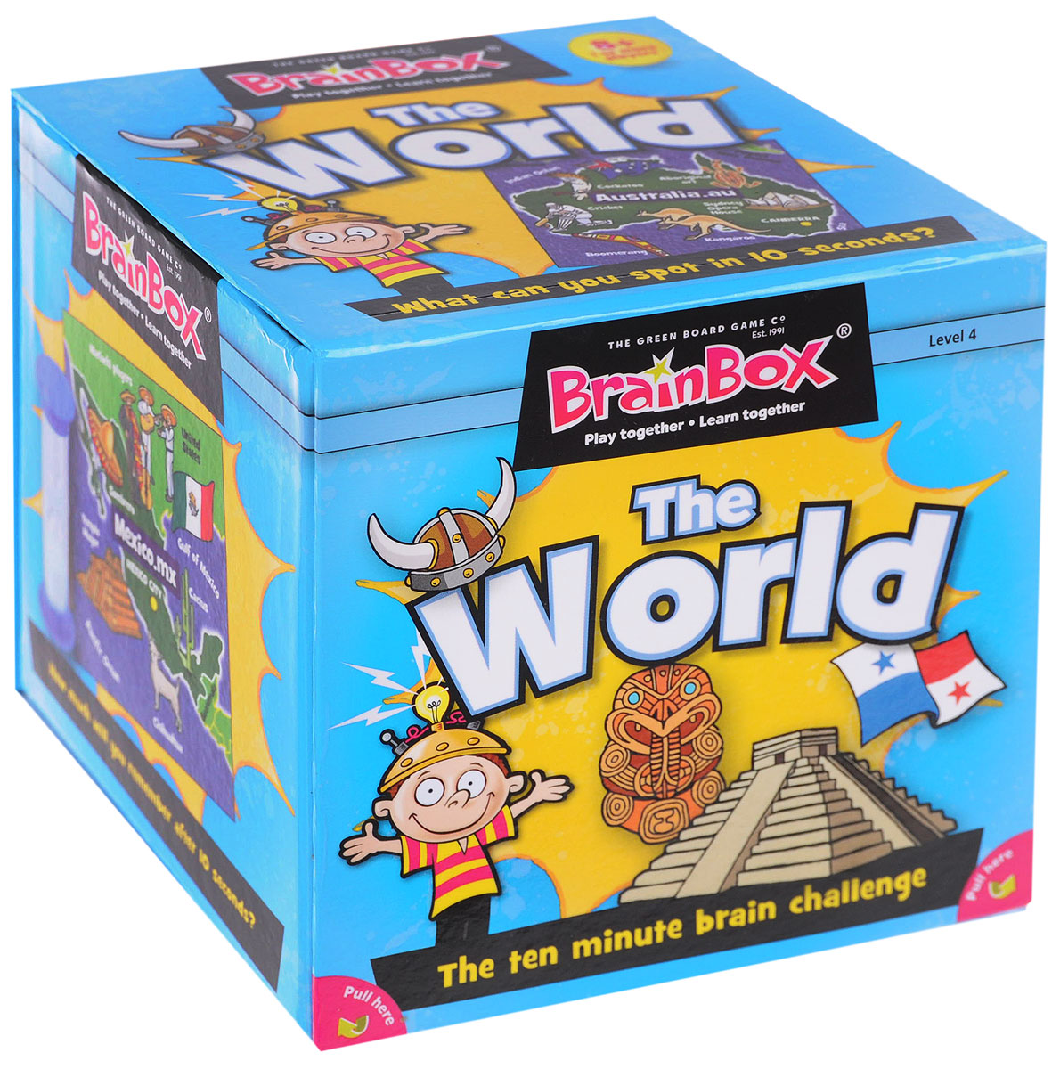 BrainBox Настольная игра Сундучок знаний The World90001 BrainBox Настольная игра Сундучок знаний The World90001Настольная игра BrainBox Сундучок Знаний. The World - английский вариант популярной во всем мире викторины Вокруг Света. В игре представлены визитные карточки стран мира. Дети смогут узнать об этих странах все самое важное: ее столицу, флаг, достопримечательности, культурные особенности народов, географические познания на английском языке! Отправьте детей в воображаемое путешествие по всем странам мира. Покажите им удивительный и невероятно интересный мир. От игры вы получите: развитие зрительной памяти, улучшение концентрации внимания, языковую практику, познания в разных областях, приятно проведенное время.