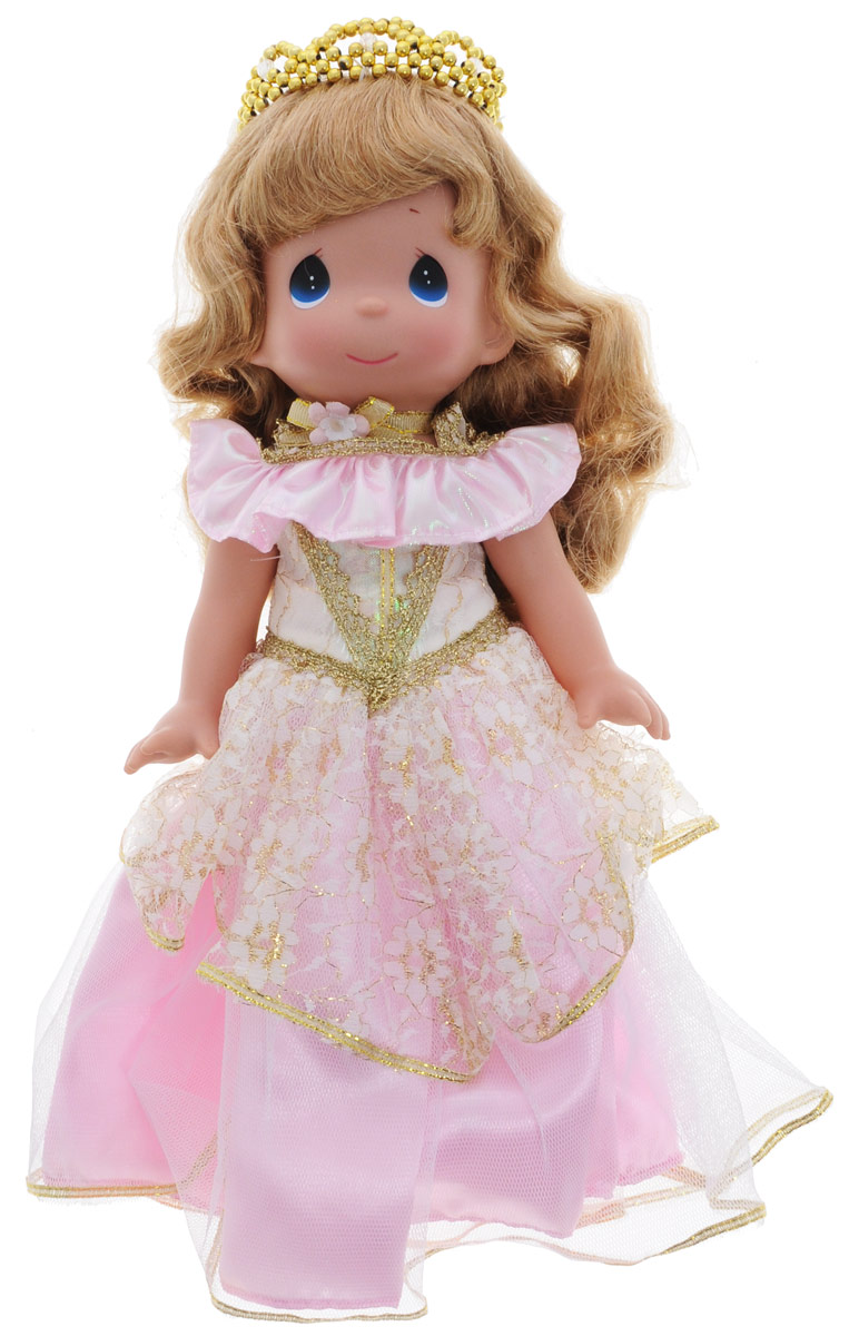 Precious Moments Кукла Спящая красавица цвет платья розовый8381 Precious Moments Кукла Спящая красавица цвет платья розовый8381Коллекция кукол Precious Moments ростом выше 30 см насчитывает на сегодняшний день более 600 видов. Куклы изготавливаются из качественного, безопасного материала и имеют пять базовых точек артикуляции. Каждый год в коллекцию добавляются все новые и новые модели. Каждая кукла имеет свой неповторимый образ и характер. Она может быть подарком на память о каком- либо событии в жизни. Куклы выполнены с любовью и нежностью, которую дарит нам известная волшебница - создатель кукол Линда Рик! Кукла Спящая красавица одета в шикарное розовое платье с блестками и золотистой вышивкой. На голове - диадема из бусинок золотистого цвета. У куклы милое личико с большими синими глазами. Вся одежда съемная. Вашей дочурке непременно понравится расчесывать волосы куклы, придумывая различные прически. Кукла научит ребенка взаимодействовать с окружающими, а также поспособствует развитию воображения, логики и тактильного восприятия. Кукла станет отличным подарком для...