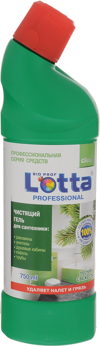 Гель чистящий Lotta Professional, для сантехники, лесная свежесть, 750 мл4660002310901 Гель чистящий Lotta Professional, для сантехники, лесная свежесть, 750 мл4660002310901Гель Lotta Professional предназначен для чистки раковин, унитазов, керамической плитки, душевых поддонов и труб. Он без труда удаляет налет и грязь. Состав: анионные ПАВ (менее 5%), неионные ПАВ (менее 5%), отдушка, дезинфицирующие вещества (менее 5%). Товар сертифицирован.