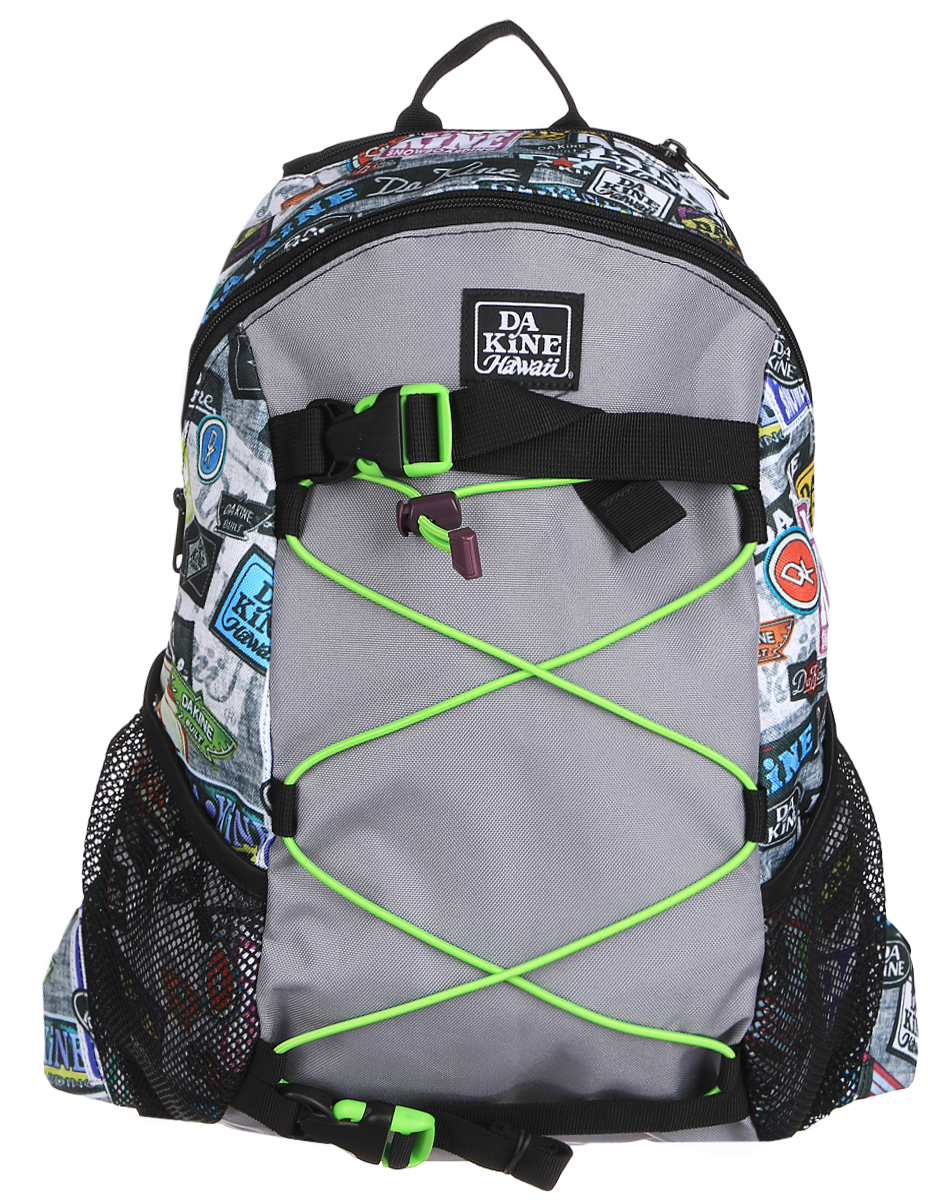 Рюкзак Dakine DK WONDER 15L EQUIP2RIP. 0813006000116691 08130060 Рюкзак Dakine DK WONDER 15L EQUIP2RIP. 0813006000116691 08130060Городской однообъемный рюкзак. Лямки для переноски скейтборда, резиновый шнур для закрепления вещей снаружи. Два кармана побокам из сетки.