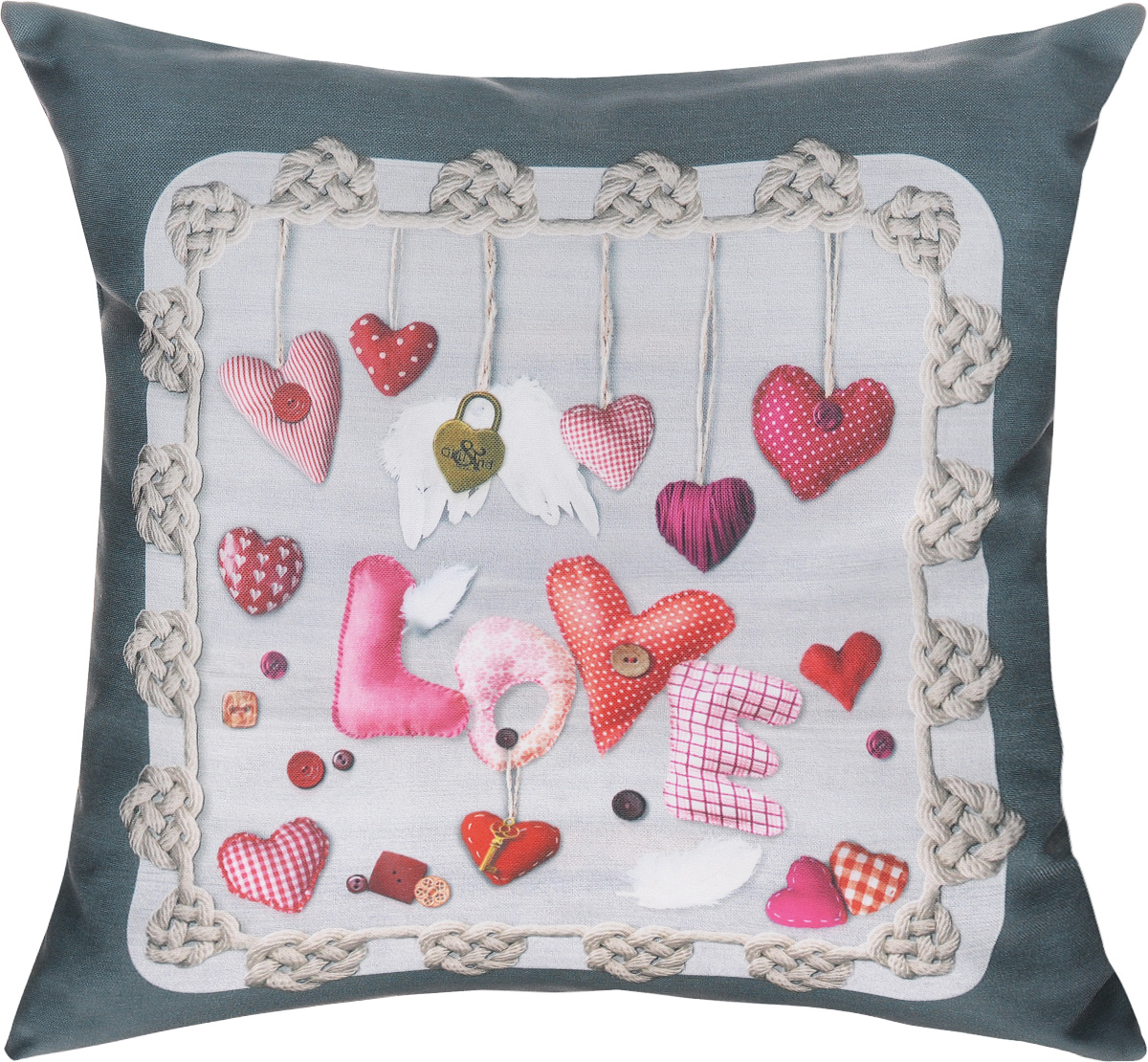Подушка декоративная GiftnHome Сердечки любви, 40 х 40 cмPLW-OXF-40 Love Подушка декоративная GiftnHome Сердечки любви, 40 х 40 cмPLW-OXF-40 LoveДекоративная подушка GiftnHome Сердечки любви - это яркое украшение вашего дома. Чехол выполнен из ткани Оксфорд и украшен красочным изображением. Внутренний наполнитель подушки - холлофайбер. Чехол застегивается на молнию. Красивая подушка создаст в доме уют и станет прекрасным элементом декора.