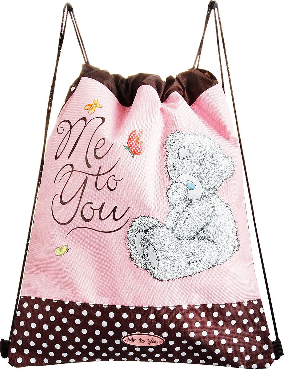 Me To You Мешок для обуви Me to You цвет светло-розовыйMYCB-UT2-880 Me To You Мешок для обуви Me to You цвет светло-розовыйMYCB-UT2-880Рюкзак-мешок для обуви. Выполнена из прочного, износостойкого материала. Одно большое вместительное отделение с подкладночным материалом. На фронтальной части имеется дополнительный карман на молнии. На задней стороне предусмотрено вентиляционное отделение. Лямки выполнена в виде толстого шнура. Размер: 43х34х1см.