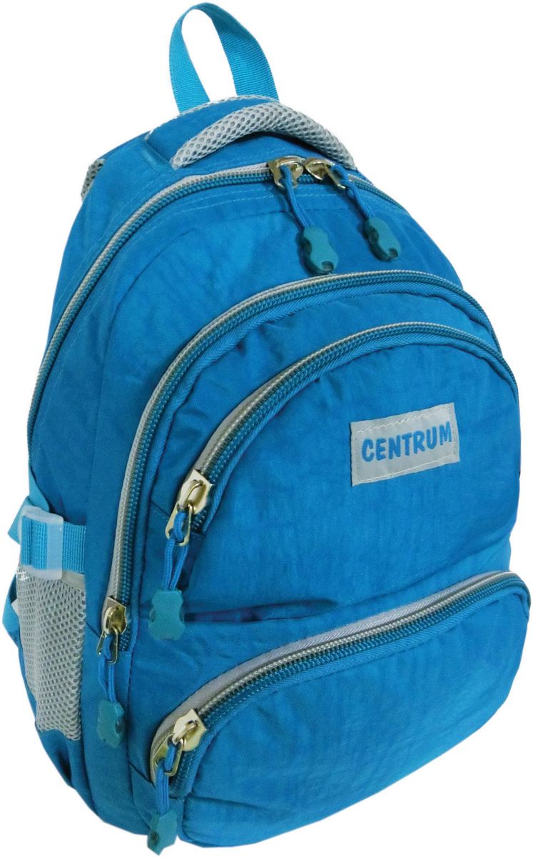 Centrum Школьный ранец 8681386813 Centrum Школьный ранец 8681386813Рюкзак подростковый, цвет-синий. Размер 40*30*17 см, 2 отделения, 2 больших наружних кармана, боковые карманы из сетки, уплотненная спинка, мягкие регулируемые лямки, материал нейлон