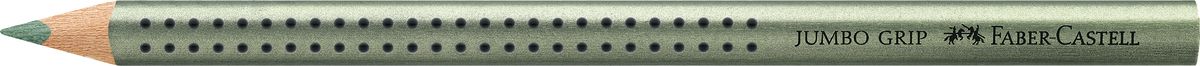 Faber-Castell Карандаш цветной Jumbo Grip цвет зеленый металлик110985 Faber-Castell Карандаш цветной Jumbo Grip цвет зеленый металлик110985Faber-Castell Jumbo Grip - цветной карандаш эргономичной трехгранной формы с утолщенным корпусом. Запатентованная Grip антискользящая зона захвата с малыми массажными шашечками. Мягкий грифель идеален для рисования и тренировки письма. Специальная технология вклеивания (SV) предотвращает поломку грифеля. Корпус покрыт лаком на водной основе - бережным по отношению к окружающей среде и здоровью детей. Качественная древесина - гарантия легкого затачивания при помощи стандартных точилок. Грифель размывается водой. Отстирывается с большинства обычных тканей.