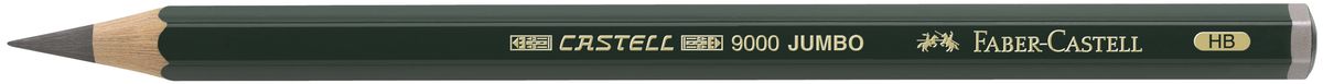 Faber-Castell Карандаш чернографитовый Castell 9000 Jumbo 119300119300 Faber-Castell Карандаш чернографитовый Castell 9000 Jumbo 119300119300Чернографитовый карандаш Faber-Castell Castell 9000 Jumbo предназначен не только для письма, но и для эскизов и рисования. Специальная SV технология вклеивания грифеля предотвращает его поломку при падении, а высокое качество мягкой древесины обеспечивает легкое затачивание. Такой карандаш с чистым графитом не царапает бумагу, ровно и гладко ложится, хорошо штрихует, передавая воздушность и светотени.