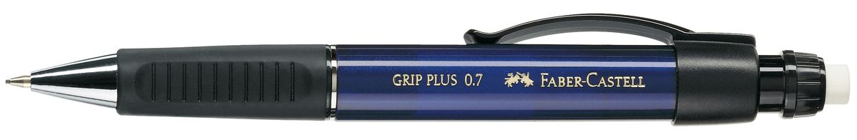 Faber-Castell Карандаш механический Grip Plus цвет корпуса синий 130732130732 Faber-Castell Карандаш механический Grip Plus цвет корпуса синий 130732130732Механический карандаш Faber-Castell Grip Plus - незаменимый атрибут современного делового человека дома и в офисе. Корпус карандаша круглой формы с металлическим наконечником выполнен из высококачественного пластика. Дополнен корпус удобным пластиковым держателем, трехгранной резиновой областью захвата и толстым выдвижным ластиком. Карандаш оснащен инновационной системой, предотвращающей поломку грифеля. Убирающийся внутрь кончик обеспечивает безопасное ношение карандаша в кармане. Порадуйте друзей и знакомых, оказав им столь стильный знак внимания.