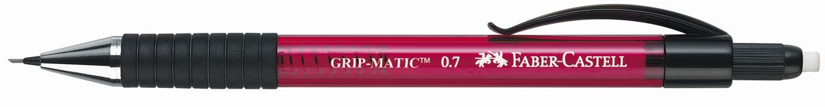 Faber-Castell Карандаш механический Grip-Matic цвет корпуса красный 137721137721 Faber-Castell Карандаш механический Grip-Matic цвет корпуса красный 137721137721Механический карандаш Faber-Castell Grip-Matic - незаменимый атрибут современного делового человека дома и в офисе. Корпус карандаша круглой формы выполнен из высококачественного пластика и дополнен резиновой областью захвата и длинным выдвижным ластиком. Карандаш оснащен инновационной системой, позволяющей грифелю выдвигаться в зависимости от письма в оптимальном объеме. Мягкое комфортное письмо и тонкие линии при написании принесут вам максимум удовольствия. Порадуйте друзей и знакомых, оказав им столь стильный знак внимания.