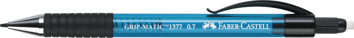Faber-Castell Карандаш механический Grip-Matic цвет корпуса синий 137751137751 Faber-Castell Карандаш механический Grip-Matic цвет корпуса синий 137751137751Механический карандаш Faber-Castell Grip-Matic - незаменимый атрибут современного делового человека дома и в офисе. Корпус карандаша круглой формы выполнен из высококачественного пластика и дополнен резиновой областью захвата и длинным выдвижным ластиком. Карандаш оснащен инновационной системой, позволяющей грифелю выдвигаться в зависимости от письма в оптимальном объеме. Мягкое комфортное письмо и тонкие линии при написании принесут вам максимум удовольствия. Порадуйте друзей и знакомых, оказав им столь стильный знак внимания.
