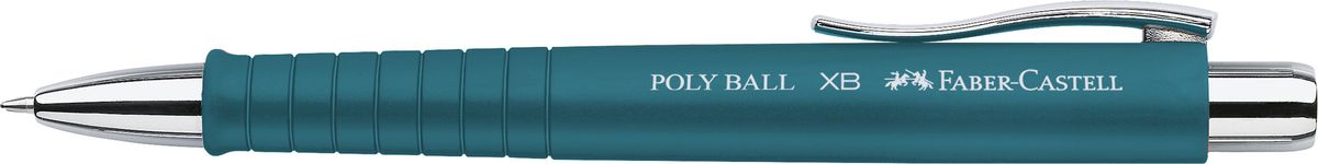 Faber-Castell Ручка шариковая Poly Ball XB синяя цвет корпуса бирюзовый241155 Faber-Castell Ручка шариковая Poly Ball XB синяя цвет корпуса бирюзовый241155Шариковая ручка Faber-Castell с эргономичной трехгранной областью захвата станет незаменимым атрибутом учебы или работы. Корпус ручки выполнен из пластика; кончик, выдвижной наконечник и кнопка - из металла. Высококачественные чернила позволяют добиться идеальной плавности письма. Ручка оснащена качественным нажимным механизмом и упругим клипом для удобной фиксации на бумаге или одежде.