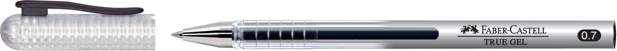 Faber-Castell Ручка-роллер True Gel черная243899 Faber-Castell Ручка-роллер True Gel черная243899Ручка-роллер Faber-Castell True Gel с наконечником 0,7 мм обеспечивает очень мягкое письмо. Пригодна для письма на документах. Имеет водостойкие и светостойкие чернила. Эргономичная зона захвата обеспечивает комфорт во время письма. Колпачок оснащен упругим клипом.
