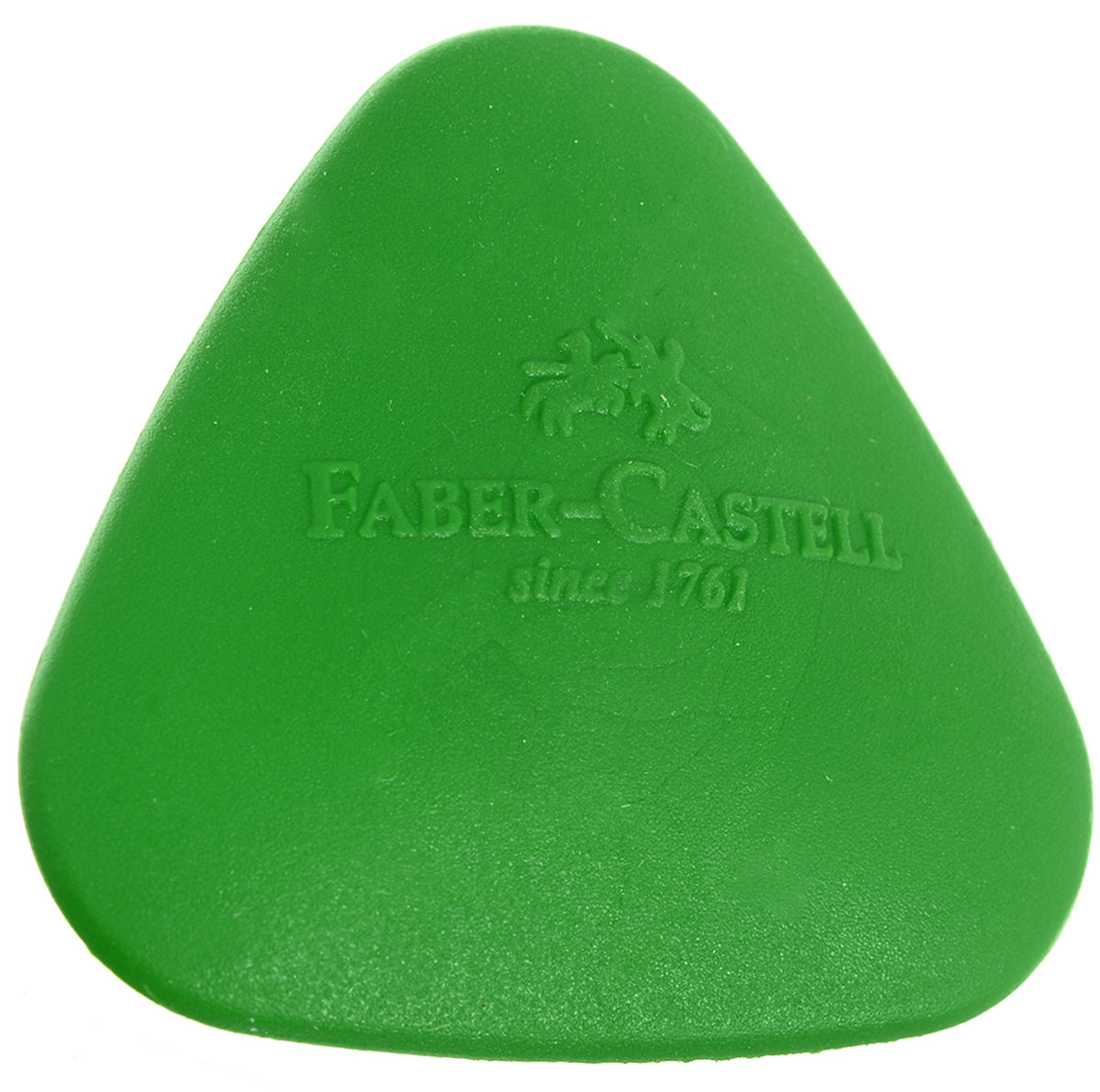 Faber-Castell Ластик формованный треугольный цвет зеленый589024 Faber-Castell Ластик формованный треугольный цвет зеленый589024Ластик Faber-Castell - незаменимый аксессуар на рабочем столе не только школьника или студента, но и офисного работника. Он легко и без следа удаляет надписи, сделанные карандашом. Ластик имеет форму треугольника и его очень удобно держать в руке.