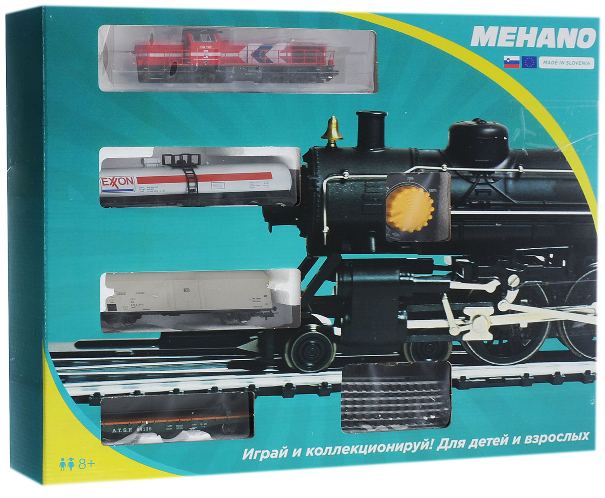 Mehano Железная дорога Prestige с тепловозом DH 702PR02-860 Mehano Железная дорога Prestige с тепловозом DH 702PR02-860Железная дорога Mehano - миниатюрная копия грузового состава. Мельчайшие детали паровозов, тепловозов и грузовых вагонов, каждая рельефная линия экстерьера тщательно проработаны, благодаря чему состав выглядит более чем реально. Можно вообразить, как этот состав загрузили где-то на миниатюрном перевалочном пункте, а затем он аккуратно вез свой груз по длинным разветвленным путям… Воплотить воображаемое в действительность очень легко: при желании железнодорожное полотно можно увеличить и добавить элементы ландшафта, ведь все элементы железных дорог Mehano совместимы друг с другом. При желании, можно докупить стрелку, перекресток и состав может двигаться на другие участки железной дороги. Рельсы металлические, колеса паровозов и вагонов выполнены из металла. Все элементы комплекта совместимы с другими сборными моделями железной дороги Mehano, так что юный машинист сможет прокладывать различные маршруты, строить новые станции и придумывать...