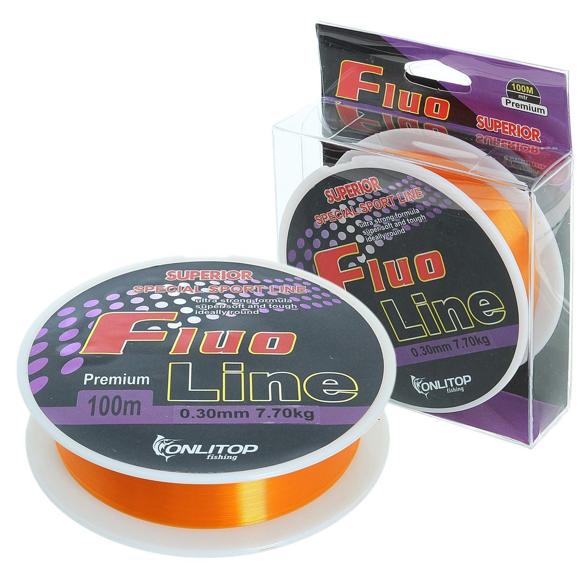 Леска Onlitop Fluo Line, цвет: оранжевый, 100 м, 0,3 мм, 7,7 кг1232675 Леска Onlitop Fluo Line, цвет: оранжевый, 100 м, 0,3 мм, 7,7 кг1232675Во время технологического процесса волокна сплетаются и специально разработанным способом сплавляются в единое целое. В ходе такой обработки леска становится прочнее, чем совокупность составляющих ее волокон. Таким образом получается оптимальный синтез монофильной и плетеной лески.