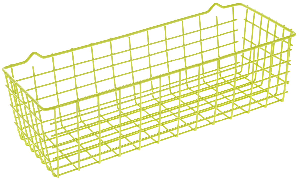 Корзина универсальная Metaltex Pandino, цвет: зеленый, 33 х 12 х 9 см36.17.00/94-528_зеленый Корзина универсальная Metaltex Pandino, цвет: зеленый, 33 х 12 х 9 см36.17.00/94-528_зеленыйУниверсальная корзина Metaltex Pandino изготовлена из стали, покрытой краской с эпоксидным порошком. Изделие может использоваться для хранения принадлежностей для мытья посуды, различных бытовых предметов и мелочей, инструментов в гараже и многого другого. Корзина оснащена специальными петельками для подвешивания к стене.