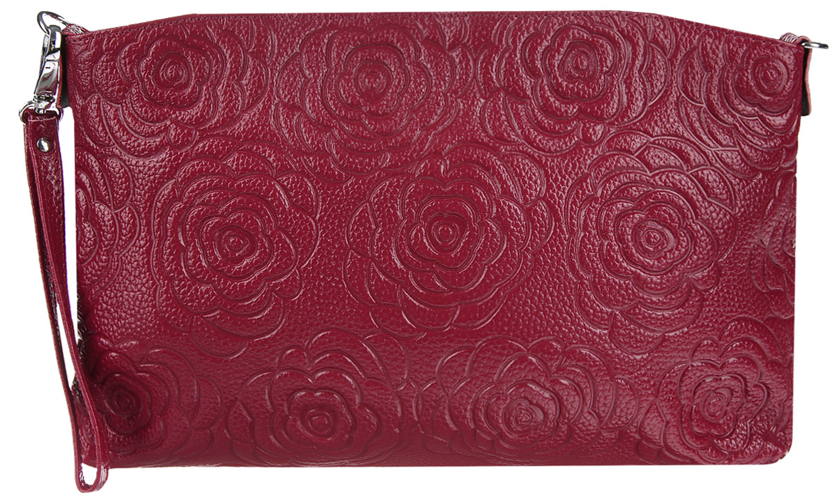 Сумка-клатч женская Cheribags, цвет: бордовый. 619-33619-33 роза Сумка-клатч женская Cheribags, цвет: бордовый. 619-33619-33 розаСтильная женская сумка-клатч Cheribags выполнена из натуральной кожи с фактурным тиснением и оформлена цветочным тиснением. Изделие имеет одно основное отделение, разделенное пополам карманом-средником на застежке-молнии. Закрывается сумка-клатч на застежку-молнию. Внутри расположены прорезной карман на застежке-молнии и два накладных открытых кармана. Снаружи, на задней стенке расположен прорезной карман на застежке-молнии. Изделие оснащено съемным ремешком на запястье. В комплект входит съемный регулируемый наплечный ремень. Роскошная сумка-клатч внесет элегантные нотки в ваш образ и подчеркнет ваше отменное чувство стиля.