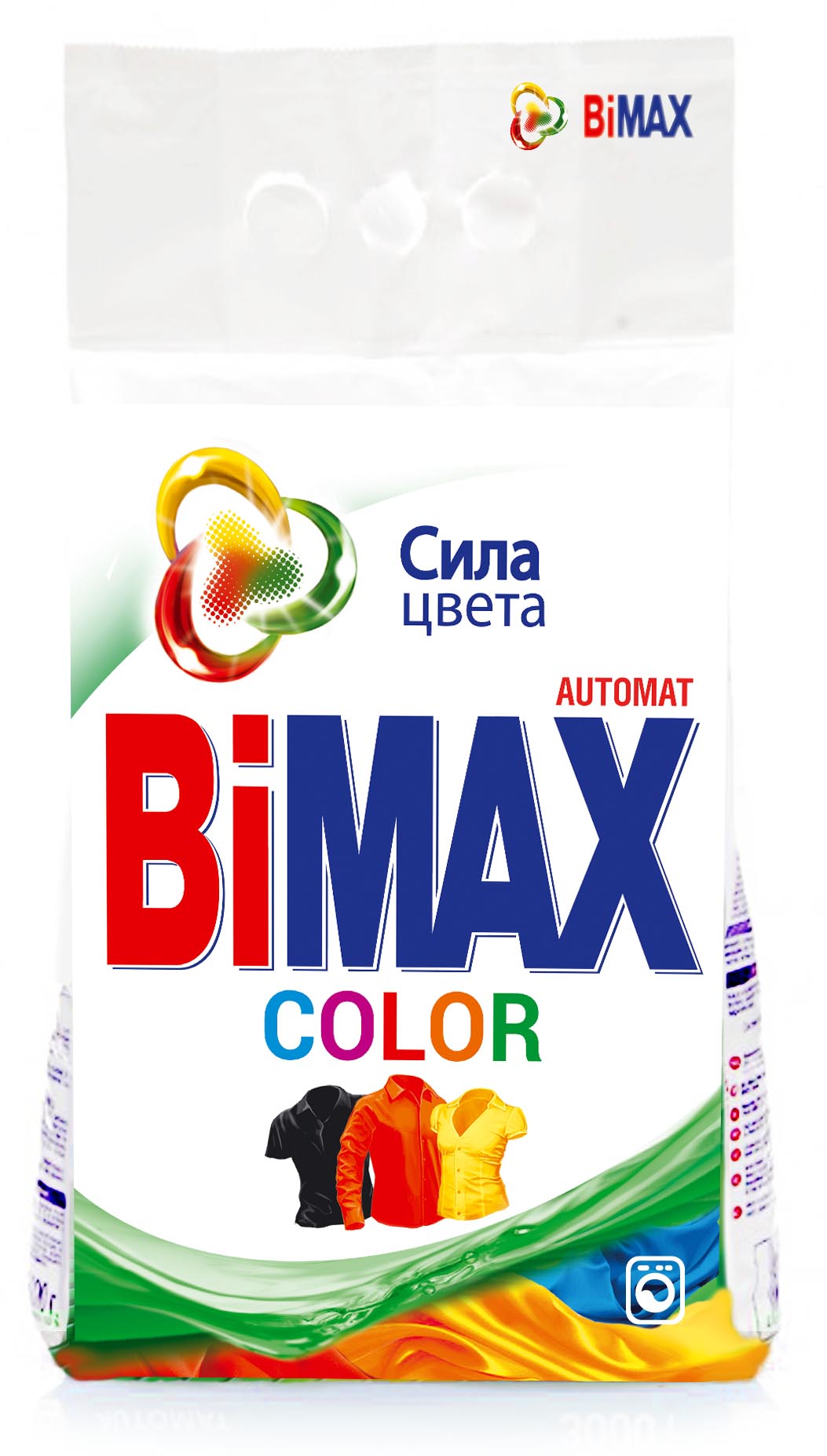 Стиральный порошок BiMax Color, 6 кг526-1 Стиральный порошок BiMax Color, 6 кг526-1Стиральный порошок BiMax Color предназначен для замачивания и стирки изделий из цветных хлопчатобумажных, льняных, синтетических тканей, а также тканей из смешанных волокон. Не предназначен для стирки изделий из шерсти и натурального шелка. Порошок имеет пониженное пенообразование, содержит биодобавки и перекисные соли. BiMax сохраняет цвета ваших любимых вещей даже после многократных стирок. Эффективно удаляет загрязнения и трудновыводимые пятна, а также защищает структуру волокон ткани и препятствует появлению катышек. Кроме того, порошок экономит ваши средства: 6 кг BiMax заменяют 9 кг обычного порошка. Подходит для стиральных машин любого типа и ручной стирки.