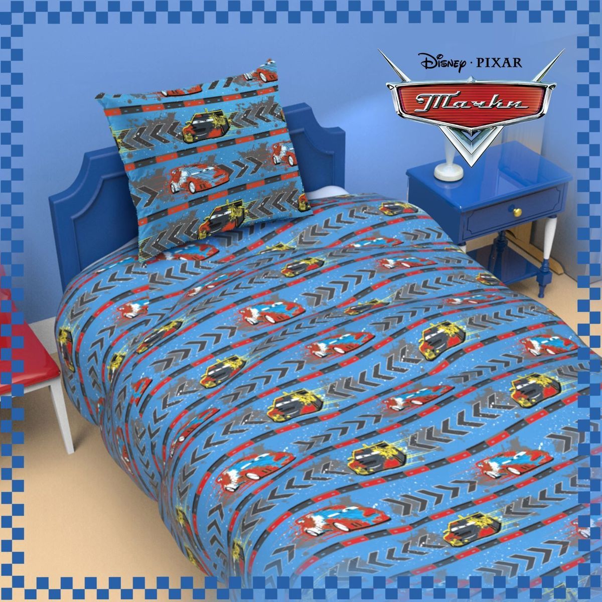 Disney Подушка Тачки 50 х 70 11531631153163 Disney Подушка Тачки 50 х 70 11531631153163Сказочные сны с любимыми героями Disney. Маленький любитель мультфильмов Disney будет в восторге от этого яркого одеяла ! Оно подарит крохе захватывающие сны и по-настоящему доброе утро. Почему? Потому что одеяло изготовлено в России на современном оборудовании, а при нанесении рисунка использовались только качественные европейские красители. Над дизайном работала команда настоящих мастеров своего дела: очаровательные персонажи мультфильмов, детально проработанная картинка, гармоничное сочетание цветов — всё это результат их кропотливой работы. В качестве наполнителя для изделия используется файбер — практичный, безопасный и мягкий материал. Именно поэтому одеяло: поддерживает комфортную температуру тела во время сна; не способствует появлению аллергии и раздражения; позволяет коже дышать и впитывает влагу; хорошо переносит многочисленные стирки, сохраняя первоначальную форму и внешний вид; Чехол выполнен из поплина — прочной, невероятно...