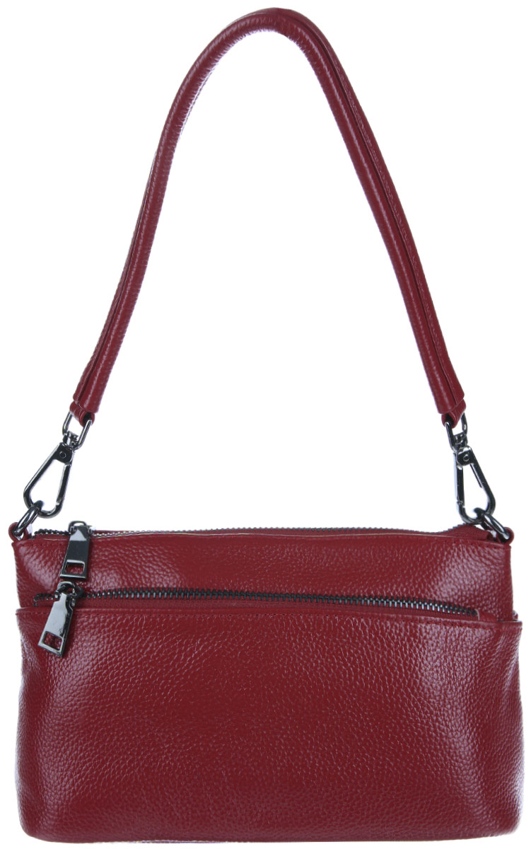 Сумка женская Cheribags, цвет: бордовый. 4207-334207-33 Сумка женская Cheribags, цвет: бордовый. 4207-334207-33Изысканная женская сумка Cheribags выполнена из качественной натуральной кожи. Модель имеет одно основное отделение, закрывающееся на застежку-молнию. Внутри имеется два кармана на застежках-молниях, один большой открытый карман и один накладной кармашек для телефона и мелочей. На передней и задней стенке сумки расположены прорезные карманы на застежке-молнии. Изделие оснащено плечевым ремнем, который регулируется по длине. Роскошная сумка внесет элегантные нотки в ваш образ и подчеркнет ваше отменное чувство стиля.