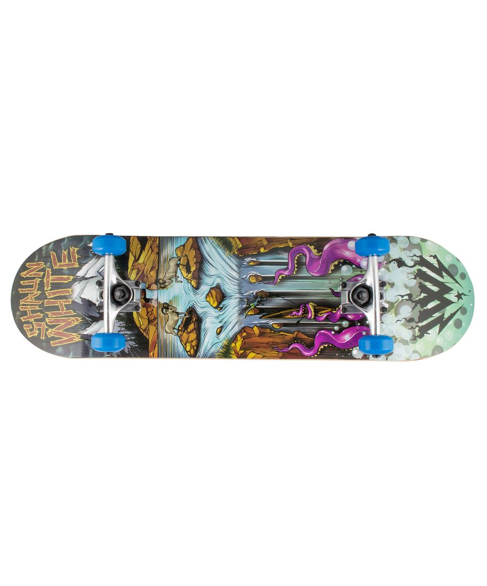 Скейтборд Shaun WHITE-5 Scalp, 31,5Х8, ABEC-5УТ-00008240 Скейтборд Shaun WHITE-5 Scalp, 31,5Х8, ABEC-5УТ-00008240Скейтборд Scalp, 31,5Х8 - это скейтборд для подростков и взрослых, тех, кто продолжает осваивать или уверенно стоит на доске. На данной доске уже можно уверенно учиться трюкам, так как в конструкции скейта присутствует алюминиевая подвеска, стойкая к ударам и износу. Наличие подшипников ABEC 5 создает более комфортное движение самоката, чем у его предшественников с ABEC 3. Алюминиевая подвеска, ПВХ колеса, 31-ти дюймовая дека, индивидуальный дизайн. Технические характеристики: Дека: китайский клен, 9 слоев Размер деки: 31,5 дюйма Максимальный вес пользователя, кг: 100 Подвеска: алюминий Колеса: PVC Подшипники: ABEC-5 Производство: КНР