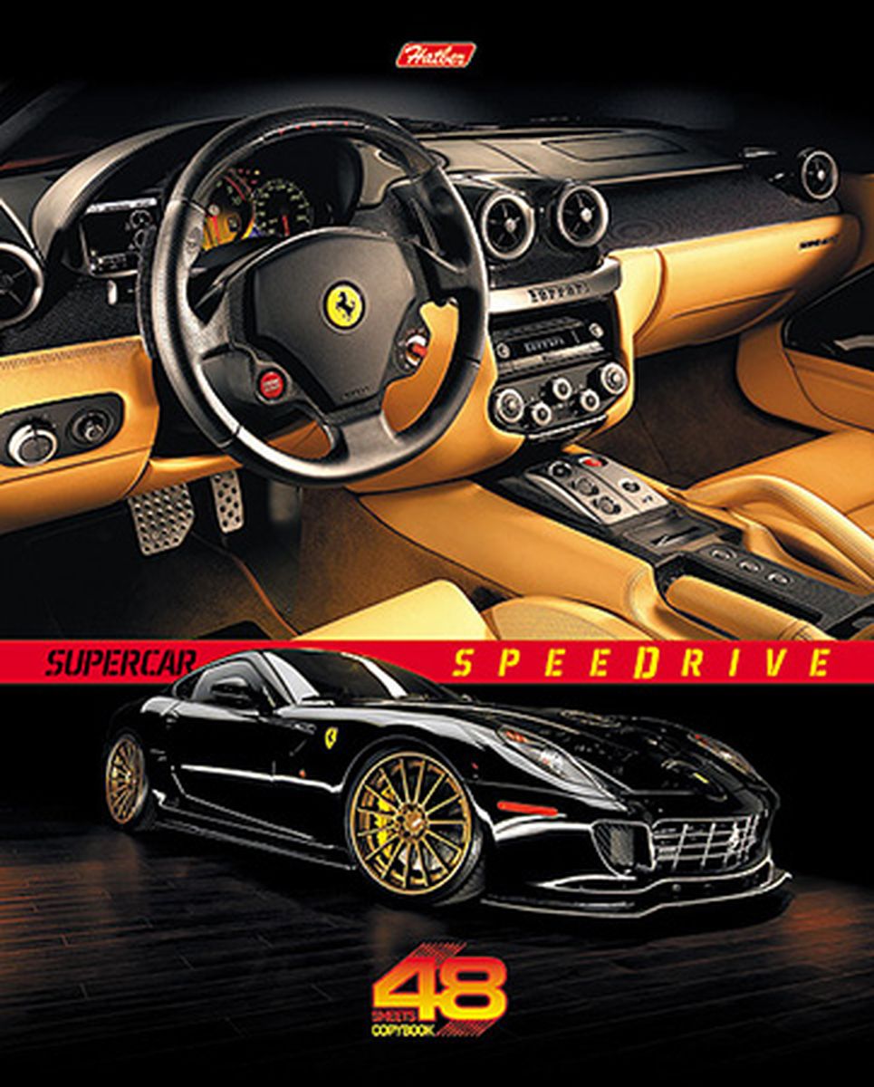 Hatber Тетрадь Super car 48 листов в клетку цвет машины оранжевый48Т5В1 Hatber Тетрадь Super car 48 листов в клетку цвет машины оранжевый48Т5В1Тетрадь Hatber Super Car подойдет для школьников и студентов. Обложка, выполненная из плотного картона, позволит сохранить тетрадь в аккуратном состоянии на протяжении всего времени использования. Лицевая сторона дополнена изображением стильного авто марки Ferrari. Внутренний блок тетради, соединенный двумя металлическими скрепками, состоит из 48 листов белой бумаги. Стандартная линовка в клетку голубого цвета дополнена полями.