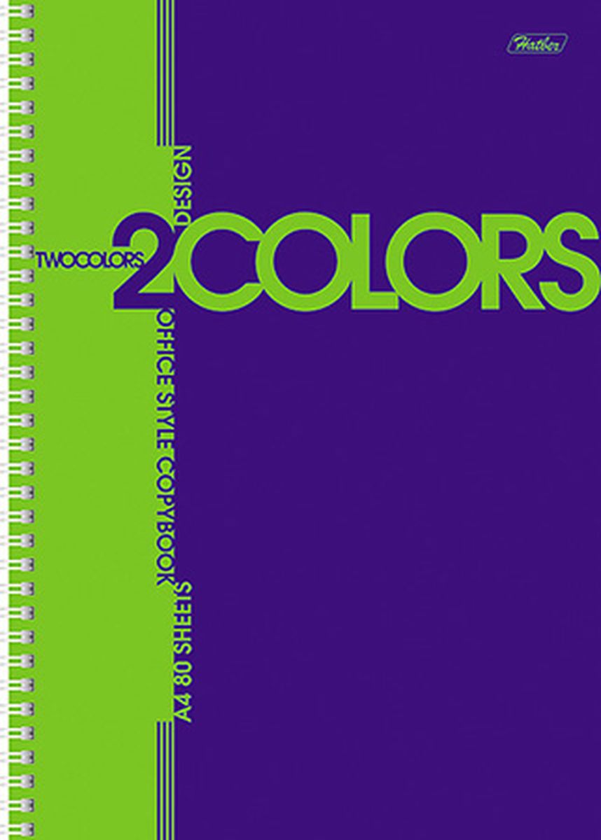 Hatber Тетрадь 2Colors 80 листов в клетку цвет синий салатовый Hatber Тетрадь 2Colors 80 листов в клетку цвет синий салатовый