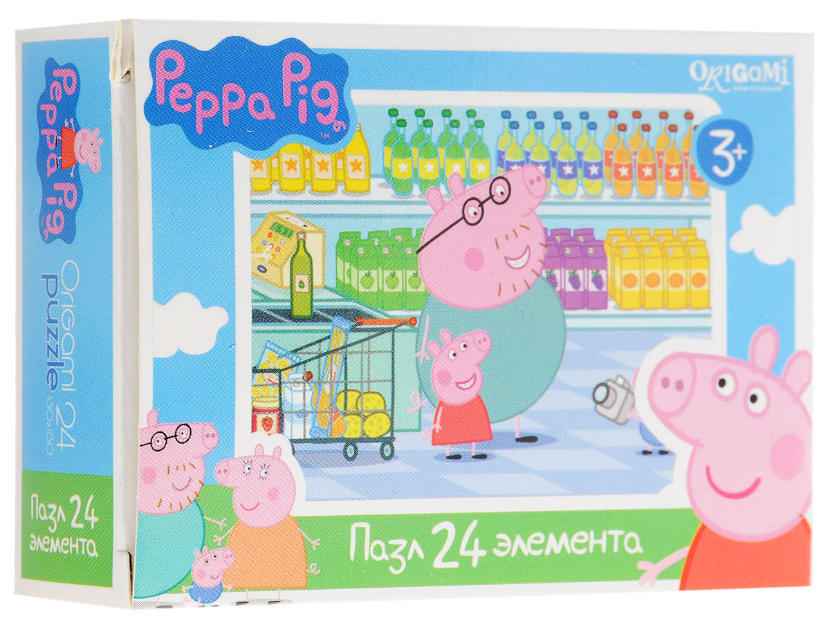Оригами Мини-пазл Peppa Pig В магазине 01594AST000000000181836_в магазине Оригами Мини-пазл Peppa Pig В магазине 01594AST000000000181836_в магазинеМини-пазл Оригами Peppa Pig. В магазине - это хороший способ в ненавязчивой форме развивать у ребёнка мелкую моторику рук, пространственное мышление. Детали пазла изготовлены из плотно спрессованного картона, а верхний слой представлен заламинированной картинкой с красочным изображением героев мультсериала Свинка Пеппа. Размер собранного пазла: 13 см х 18 см.