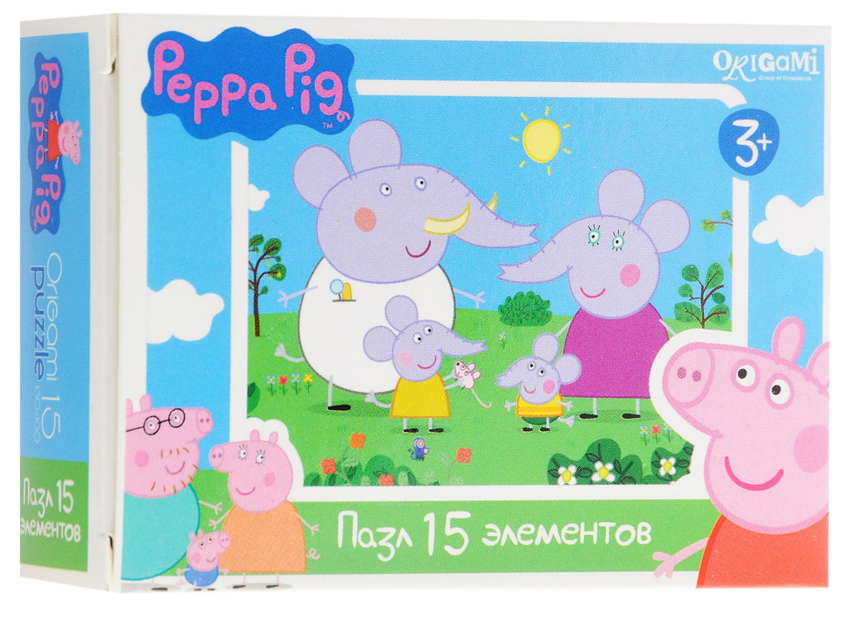 Оригами Мини-пазл Peppa Pig Слоны 01593AST000000000181837_слон Оригами Мини-пазл Peppa Pig Слоны 01593AST000000000181837_слонМини-пазл Оригами Peppa Pig. Слоны - это хороший способ в ненавязчивой форме развивать у ребёнка мелкую моторику рук, пространственное мышление. Детали пазла изготовлены из плотно спрессованного картона, а верхний слой представлен заламинированной картинкой с красочным изображением героев мультсериала Свинка Пеппа. Размер собранного пазла: 13 см х 18 см.