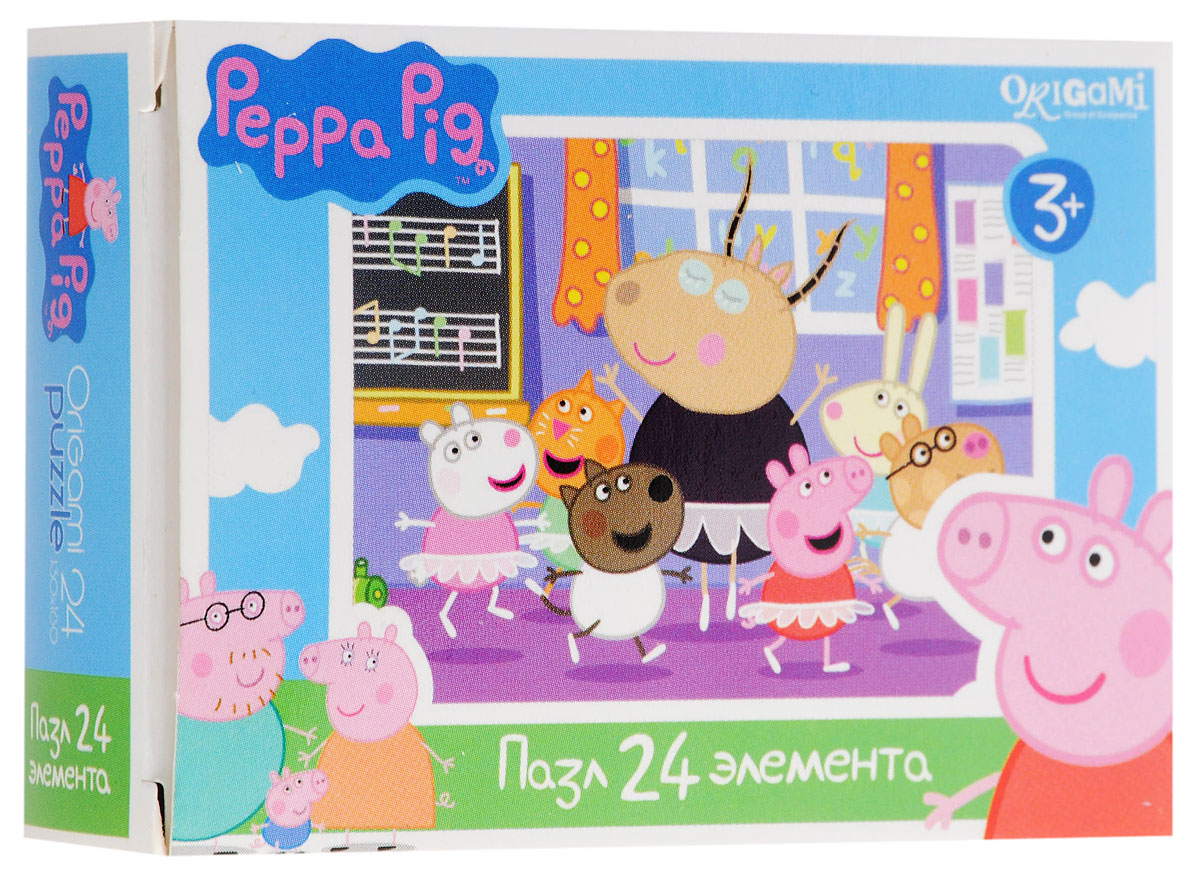 Оригами Мини-пазл Peppa Pig Танцы 01594AST000000000181836_танцы Оригами Мини-пазл Peppa Pig Танцы 01594AST000000000181836_танцыМини-пазл Оригами Peppa Pig. Танцы - это хороший способ в ненавязчивой форме развивать у ребёнка мелкую моторику рук, пространственное мышление. Детали пазла изготовлены из плотно спрессованного картона, а верхний слой представлен заламинированной картинкой с красочным изображением героев мультсериала Свинка Пеппа. Размер собранного пазла: 13 см х 18 см.