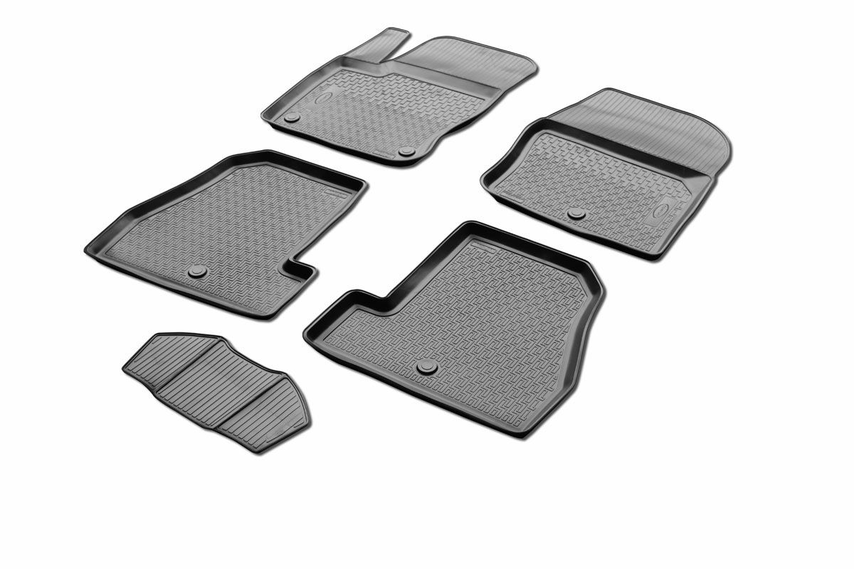 Коврики салона Rival для Ford Focus III 2011-2016, c перемычкой, полиуретан0011801002 Коврики салона Rival для Ford Focus III 2011-2016, c перемычкой, полиуретан0011801002Прочные и долговечные коврики Rival в салон автомобиля, изготовлены из высококачественного и экологичного сырья, полностью повторяют геометрию салона вашего автомобиля. - Надежная система крепления, позволяющая закрепить коврик на штатные элементы фиксации, в результате чего отсутствует эффект скольжения по салону автомобиля. - Высокая стойкость поверхности к стиранию. - Специализированный рисунок и высокий борт, препятствующие распространению грязи и жидкости по поверхности коврика. - Перемычка задних ковриков в комплекте предотвращает загрязнение тоннеля карданного вала. - Произведены из первичных материалов, в результате чего отсутствует неприятный запах в салоне автомобиля. - Высокая эластичность, можно беспрепятственно эксплуатировать при температуре от -45 ?C до +45 ?C. Уважаемые клиенты! Обращаем ваше внимание, что коврики имеет форму соответствующую модели данного автомобиля. Фото служит для визуального восприятия товара.
