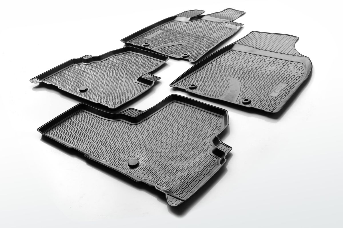 Коврики салона Rival для Lexus RX 2012-2015, полиуретан0013201001 Коврики салона Rival для Lexus RX 2012-2015, полиуретан0013201001Прочные и долговечные коврики Rival в салон автомобиля, изготовлены из высококачественного и экологичного сырья, полностью повторяют геометрию салона вашего автомобиля. - Надежная система крепления, позволяющая закрепить коврик на штатные элементы фиксации, в результате чего отсутствует эффект скольжения по салону автомобиля. - Высокая стойкость поверхности к стиранию. - Специализированный рисунок и высокий борт, препятствующие распространению грязи и жидкости по поверхности коврика. - Перемычка задних ковриков в комплекте предотвращает загрязнение тоннеля карданного вала. - Произведены из первичных материалов, в результате чего отсутствует неприятный запах в салоне автомобиля. - Высокая эластичность, можно беспрепятственно эксплуатировать при температуре от -45 ?C до +45 ?C. Уважаемые клиенты! Обращаем ваше внимание, что коврики имеет форму соответствующую модели данного автомобиля. Фото служит для визуального восприятия товара.