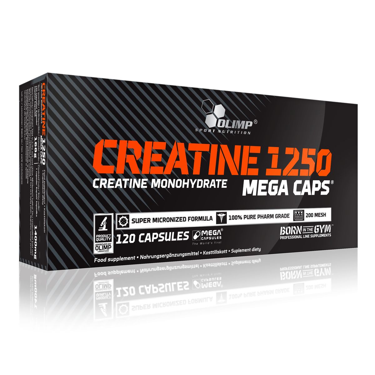 OLIMP Креатин Creatine Mega Caps 120capsO22340 OLIMP Креатин Creatine Mega Caps 120capsO22340Креатин - необходимый элемент для превращения энергии в организме! Это жизненно необходимое вещество содержится в мышечных клетках в форме креатинфосфата. Усиленная мышечная работа, требующая максимального освобождения энергии, сопровождается повышенным расходованием креатинфосфата как важнейшего энергетического источника мышечной системе, вследствие чего потребность организма в креатине при физических нагрузках значительно повышается! Помимо увеличения выносливости на тренировках креатин способствует увеличению объема мускулатуры. Рекомендации по применению: 1 – 4 капсулы в день