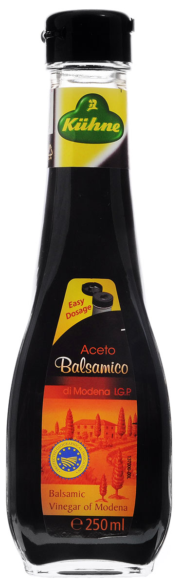 Kuhne Aceto Balsamico di Modena уксус бальзамический, 250 мл0560158 Kuhne Aceto Balsamico di Modena уксус бальзамический, 250 мл0560158Kuhne Aceto Balsamico di Modena - итальянский бальзамический уксус. Это продукт натурального брожения, который подойдет для приготовления самых различных блюд итальянской кухни (супы, салаты, десерты, морепродукты, а также паста и ризотто).