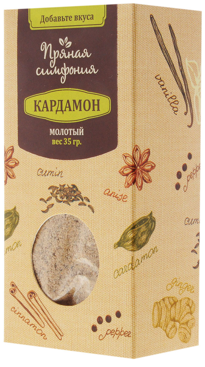 Пряная Симфония Кардамон молотый, 35 гМ4528 Пряная Симфония Кардамон молотый, 35 гМ4528В европейской части света кардамон обязательно добавляют в пряники, печенье и некоторые сорта хлеба. Его освежающе-пряная нотка сделает более пикантным фруктовый салат, тушеные или печеные яблоки. А те, кто любит варить кофе, зачастую используют эту пряность для того, чтобы подчеркнуть благородный вкус бодрящего напитка и наполнить дом ароматом Востока.
