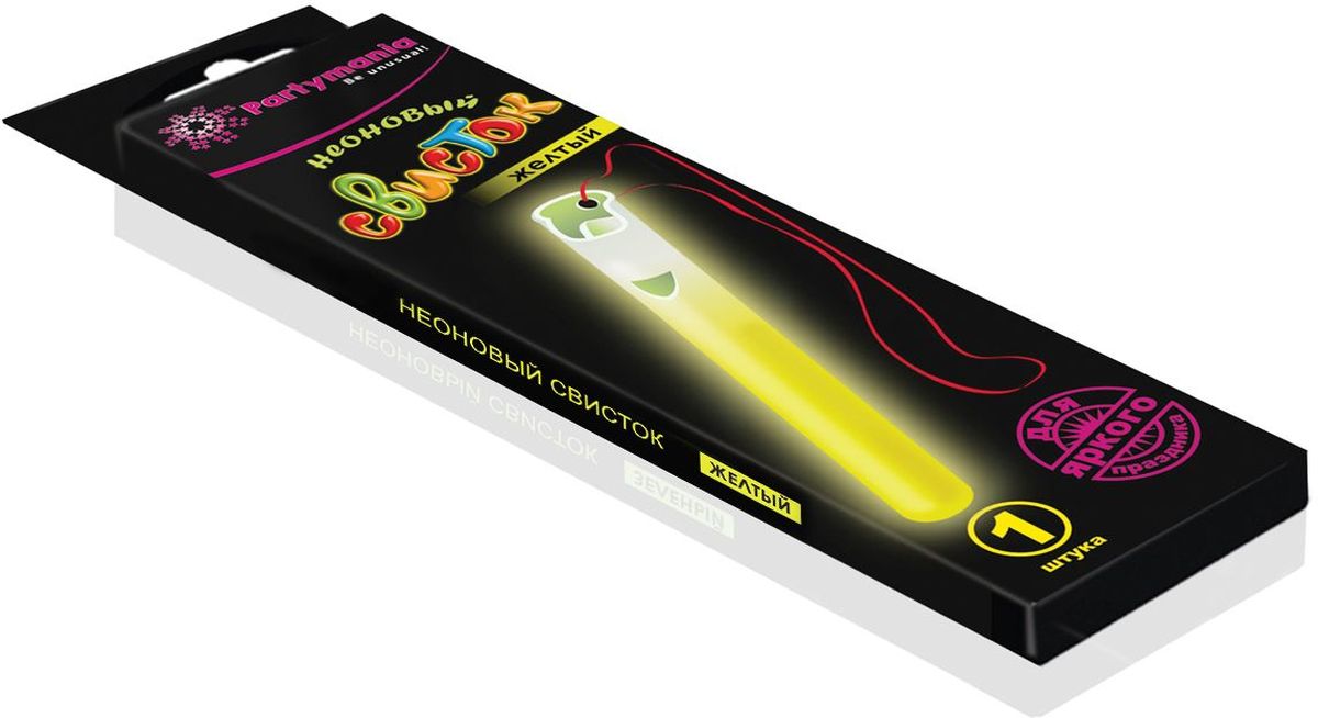 Partymania Изделие для праздников и активных игр Неоновый свисток T0115 цвет желтыйT0115_желтый Partymania Изделие для праздников и активных игр Неоновый свисток T0115 цвет желтыйT0115_желтыйИспользуется для праздников и активных игр. Интенсивный эффект неонового свечения придает оригинальный вид свистку. Изделие светится в течение 5-6 часов. Комплектация: Неоновый свисток - 1шт., Лента - 1 шт. Размер упаковки: 6,4 х 22 см. Цвета свистков: желтый, зеленый, фиолетовый, розовый.