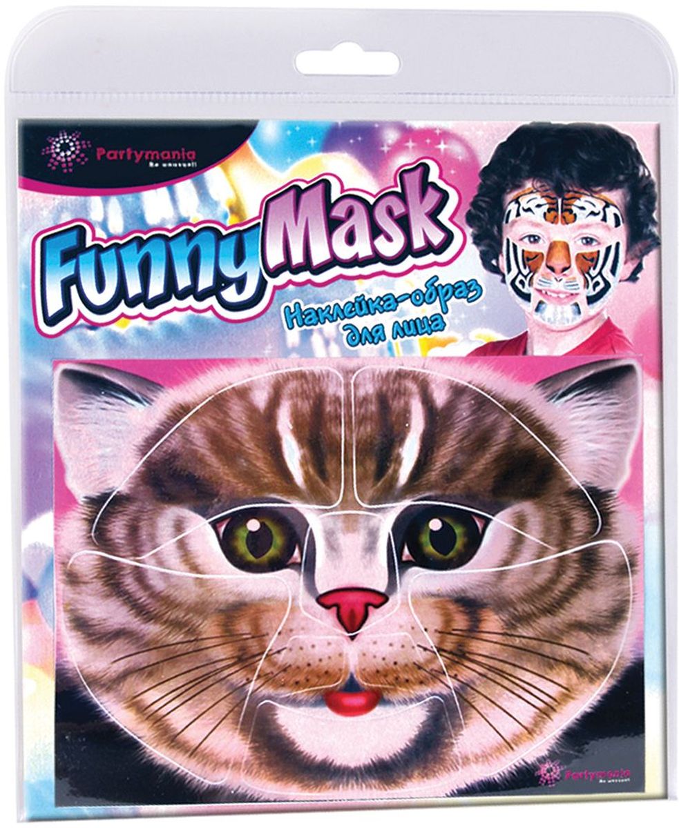 Partymania Наклейка-образ для лица Funny mask T0806 цвет котT0806_кот Partymania Наклейка-образ для лица Funny mask T0806 цвет котT0806_котКрасочное дополнение к карнавальному костюму. Подойдет для детей и для взрослых! Наклейка-образ состоит из 8 частей. Четыре вида наклеек-образов поставляются под одним артикулом T0806. Виды масок: тигр, клоун, кошка, леопард. Размер упаковки - 215х255х2 мм.