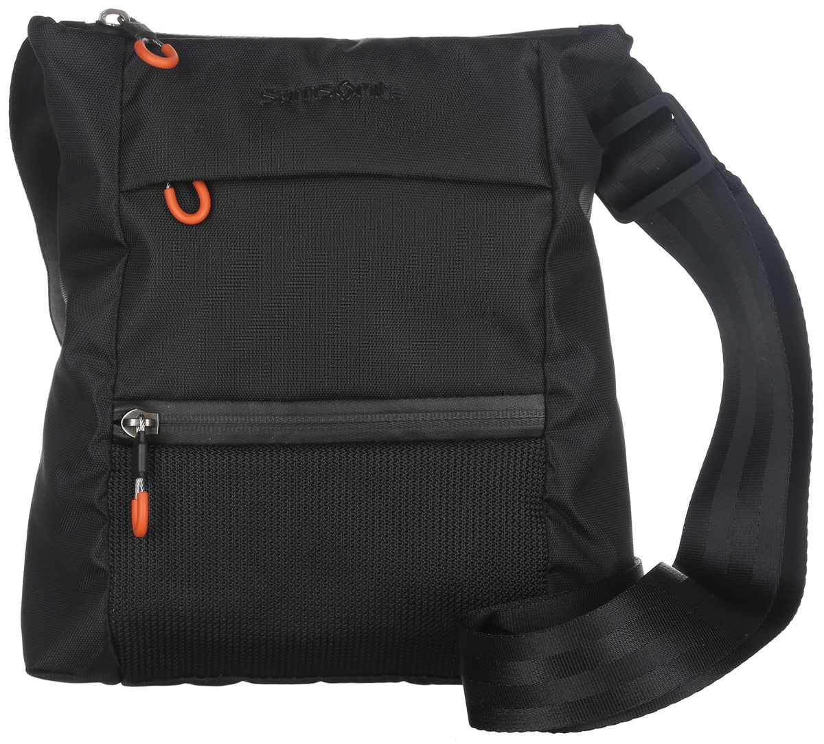 Сумка женская Samsonite, цвет: черный. 50V-0900250V-09002 Сумка женская Samsonite, цвет: черный. 50V-0900250V-09002Практичная женская сумка Samsonite изготовлена из полиамида и полиэстера, оформлена символикой бренда. Изделие содержит одно основное отделение, закрывающееся на застежку-молнию. Внутри отделения расположен врезной карман на молнии. Лицевая сторона сумки дополнена потайным карманом на молнии и прорезным карманом на застежке-молнии. На задней стороне изделия расположен накладной карман на липучке. Сумка оснащена наплечным ремнем регулируемой длины. Стильный аксессуар позволит вам завершить образ и быть неотразимой.