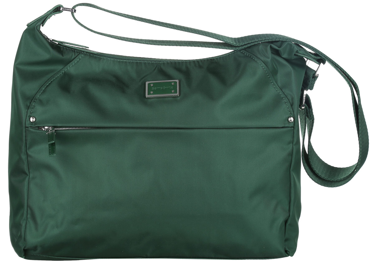 Сумка женская Samsonite, цвет: зеленый. 22D-1400822D-14008 Сумка женская Samsonite, цвет: зеленый. 22D-1400822D-14008Практичная женская сумка Samsonite изготовлена из полиамида и полиуретана, оформлена металлической пластиной с символикой бренда. Изделие содержит одно основное отделение, закрывающееся на застежку-молнию. Внутри отделения расположены два накладных кармашка для мелочей, врезной карман на молнии и мягкий карман для планшета. Лицевая сторона сумки дополнена потайным карманом на молнии. На задней стороне изделия расположен накладной карман на магнитной кнопке. Сумка оснащена наплечным ремнем регулируемой длины. Стильный аксессуар позволит вам завершить образ и быть неотразимой.