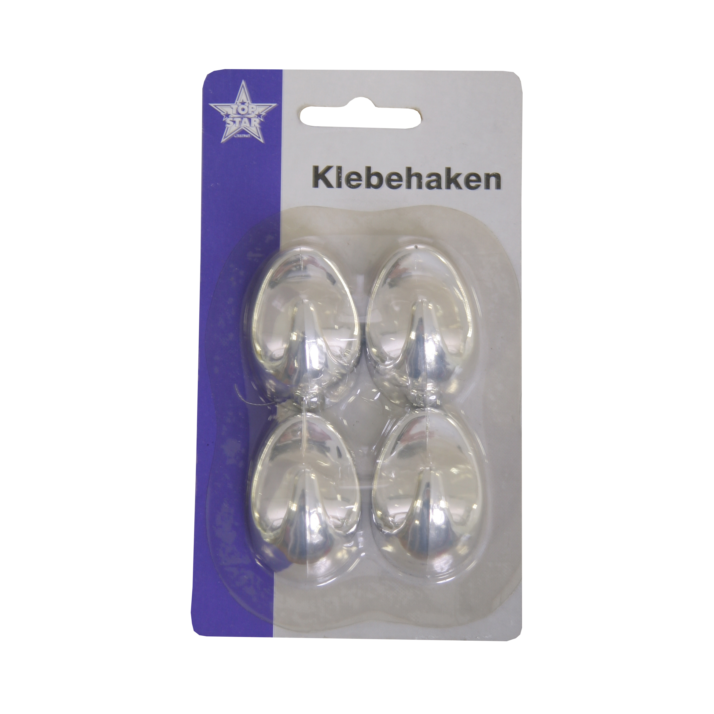 Крючки самоклеящиеся Top Star, цвет: хром, 4 шт, 3 х 2,5 х 4,5 см290169 Крючки самоклеящиеся Top Star, цвет: хром, 4 шт, 3 х 2,5 х 4,5 см290169Крючки самоклеящиеся универсальные 4 штуки. Подходят как для ванной комнаты, так и для кухни или прихожей. Изготовлены из хромированного пластика. Приклеивать на гладкую очищенную и обезжиренную поверхность.