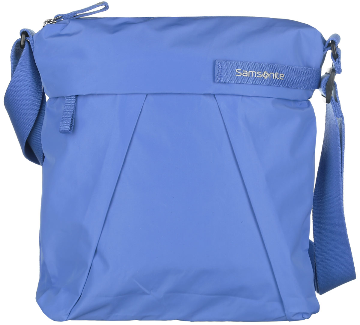 Сумка женская Samsonite, цвет: голубой. 51V-5100551V-51005 Сумка женская Samsonite, цвет: голубой. 51V-5100551V-51005Стильная и практичная женская сумка Samsonite выполнена из полиэстера, оформлена декоративными складками и логотипом бренда. Изделие состоит из одного отделения и закрывается на застежку-молнию. Внутри расположен врезной карман на молнии, нашивной карман и боковой открытый карман с уплотненной стенкой. Снаружи, на передней стенке расположен прорезной карман на молнии, а на задней стенке - прорезной кармана на липучке. Сумка оснащена несъёмным текстильным плечевым ремнем, регулируемой длины. Стильная сумка позволит вам завершить образ.