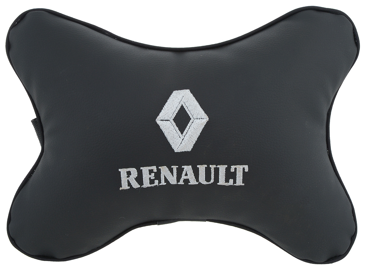 Подушка автомобильная Autoparts Renault, на подголовник, цвет: черный, белый, 30 х 20 смМ14 Подушка автомобильная Autoparts Renault, на подголовник, цвет: черный, белый, 30 х 20 смМ14Автомобильная подушка Autoparts Renault, выполненная из эко-кожи с мягким наполнителем из холлофайбера, снимает усталость с шейных мышц, обеспечивает правильное положение головы и амортизирует нагрузки на шейные позвонки при резком маневрировании. Ее можно зафиксировать на подголовнике с помощью регулируемого по длине ремня. На изделии имеется молния, с помощью которой вы с легкостью сможете поменять наполнитель. Если ваши пассажиры захотят вздремнуть, то подушка под голову окажется очень кстати и поможет расслабиться.