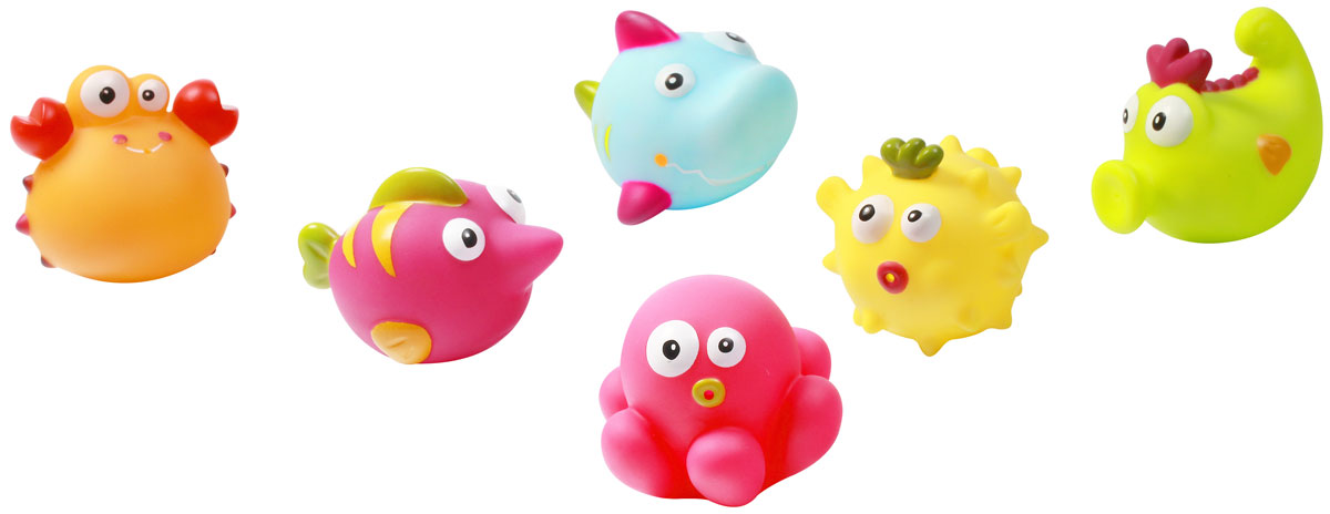BabyOno Набор игрушек для ванной Подводный мир Море 6 шт532_краб BabyOno Набор игрушек для ванной Подводный мир Море 6 шт532_крабС набором игрушек для ванной BabyOno Подводный мир Море принимать водные процедуры станет еще веселее и приятнее. В набор входят 6 игрушек в виде обитателей морских глубин. Игрушки могут брызгать водой. Набор доставит ребенку большое удовольствие и поможет преодолеть страх перед купанием. Игрушки для ванной способствуют развитию воображения, цветового восприятия, тактильных ощущений и мелкой моторики рук. Товар сертифицирован.