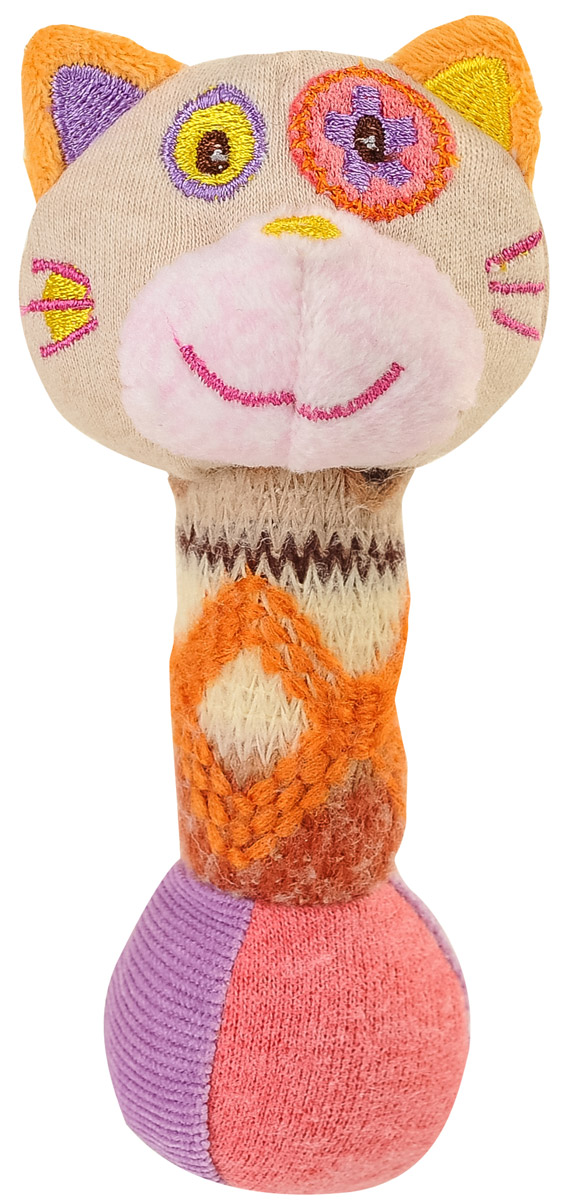 BabyOno Игрушка-пищалка Маленький кот1250 BabyOno Игрушка-пищалка Маленький кот1250Забавная игрушка-пищалка BabyOno Маленький кот поднимет вашему малышу настроение и непременно вызовет улыбку! Игрушка выполнена из мягкого, приятного на ощупь материала различных фактур в виде головы кота и длинной округлой удобной ножки-держателя. Внутри ножки находится пищалка. Стоит малышу потрясти игрушку, как он услышит забавный звук. Игрушка очень удобна для маленьких детских ручек. Малыш сможет ее держать, трясти, перекладывать из одной ручки в другую. Игрушка-пищалка способствует развитию мышления, координации движений, звукового и цветового восприятия, тактильных ощущений, совершенствует моторику нежных пальчиков малыша. Товар сертифицирован.
