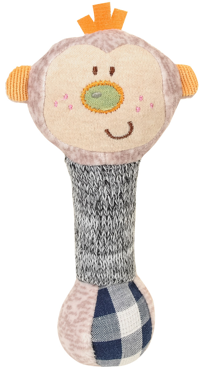 BabyOno Игрушка-пищалка Маленькая обезьянка1248 BabyOno Игрушка-пищалка Маленькая обезьянка1248Игрушка-пищалка BabyOno Маленькая обезьянка выполнена из текстильных материалов различных цветов и фактур в виде головы обезьянки и длинной округлой ножки-держателя. Внутри ножки спрятана пищалка. Стоит малышу потрясти игрушку, как он услышит забавный писк. Игрушка очень удобна для маленьких детских ручек. Малыш сможет ее держать, трясти, перекладывать из одной ручки в другую. Игрушка-пищалка способствует развитию мышления, звукового и цветового восприятия, тактильных ощущений, совершенствует моторику нежных пальчиков малыша. Товар сертифицирован.
