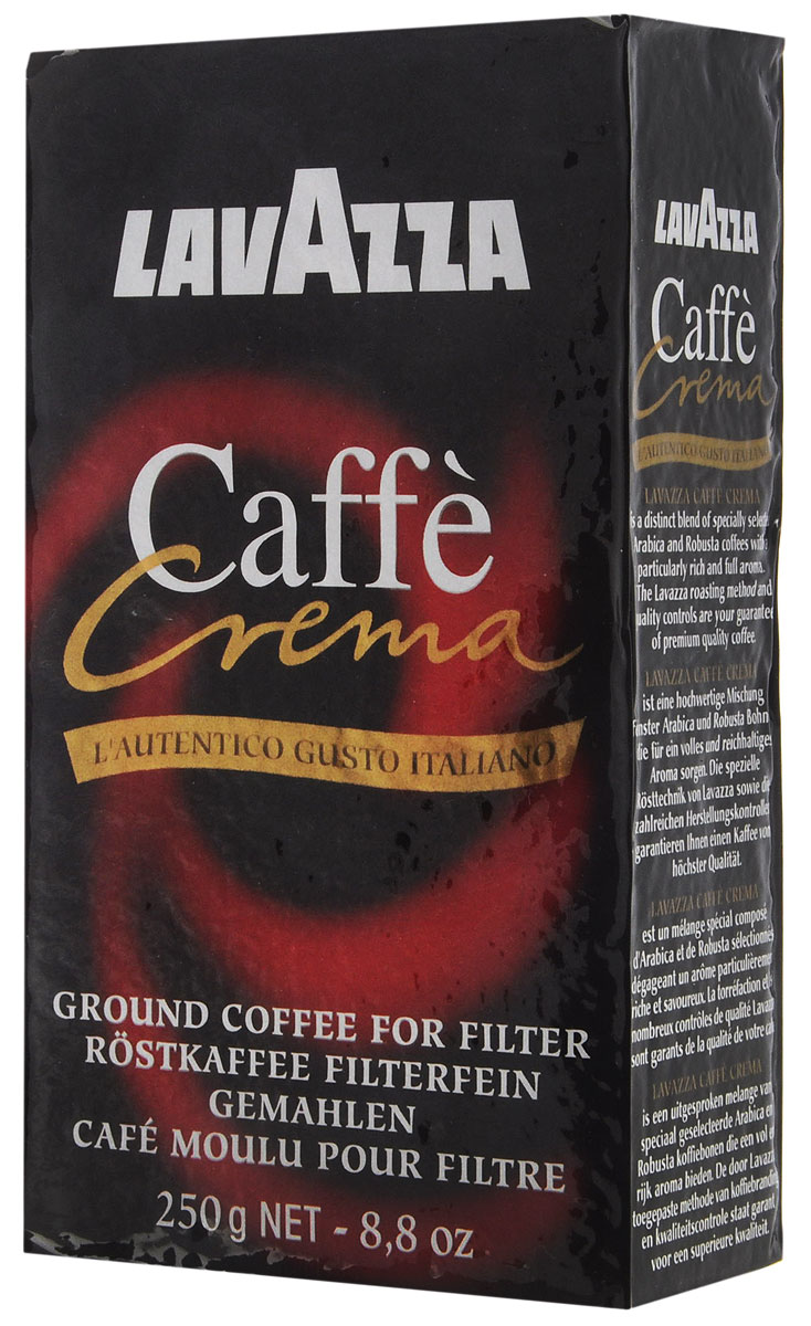 Lavazza Caffe Crema кофе молотый, 250 г8000070028012 Lavazza Caffe Crema кофе молотый, 250 г8000070028012Кофе Lavazza Caffe Crema обладает стойким ароматом Африканской, Восточно-Азиатской Робусты и Бразильской Арабики высочайшего качества. Специальный купаж и помол позволяют получить сладкий насыщенный эспрессо с устойчивой густой пенкой и длительным послевкусием.