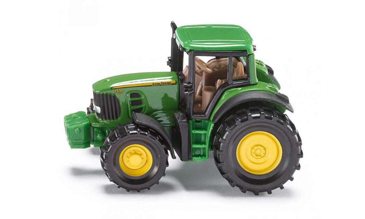 Siku Трактор John Deere 75301009 Siku Трактор John Deere 75301009Трактор Siku John Deere выполнен в виде точной копии трактора. Такая модель понравится не только ребенку, но и взрослому коллекционеру и приятно удивит вас высочайшим качеством исполнения. Корпус трактора выполнен из металла с пластиковыми элементами, колеса прорезинены и имеют свободный ход. Модель отличается великолепным качеством исполнения и детальной проработкой, она станет не только интересной игрушкой для ребенка, интересующегося агротехникой, но и займет достойное место в любой коллекции.