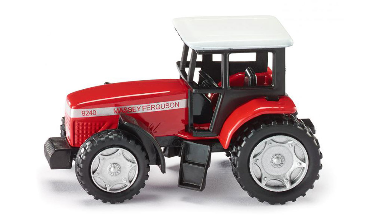 Siku Трактор Massey Ferguson 92400847 Siku Трактор Massey Ferguson 92400847Трактор Siku Massey Ferguson 9240 выполнен в виде точной копии колесного трактора. Такая модель понравится не только ребенку, но и взрослому коллекционеру, и приятно удивит вас высочайшим качеством исполнения. Корпус трактора выполнен из металла, кабина водителя - из пластика. Прорезиненные колеса крутятся. Трактор оборудован сцепным устройством, совместимым с прицепами Siku. Трактор станет не только интересной игрушкой для ребенка, интересующегося агротехникой, но и займет достойное место в любой коллекции.